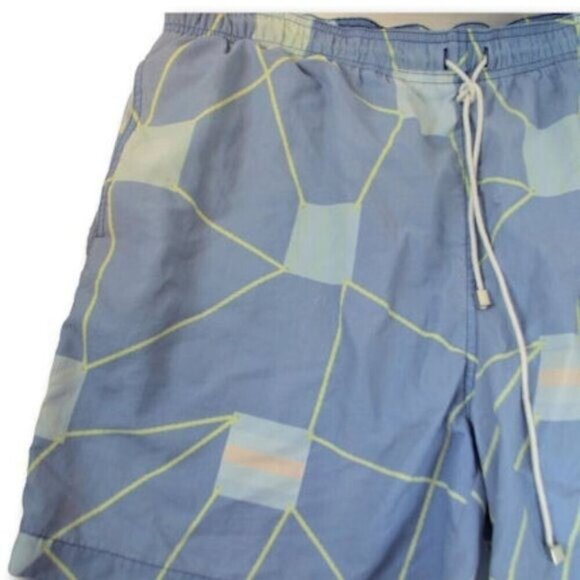 Mens J. McLaughlin Geometric Flagstaff Swim Trunks Size: XL - Picture 2 of 3